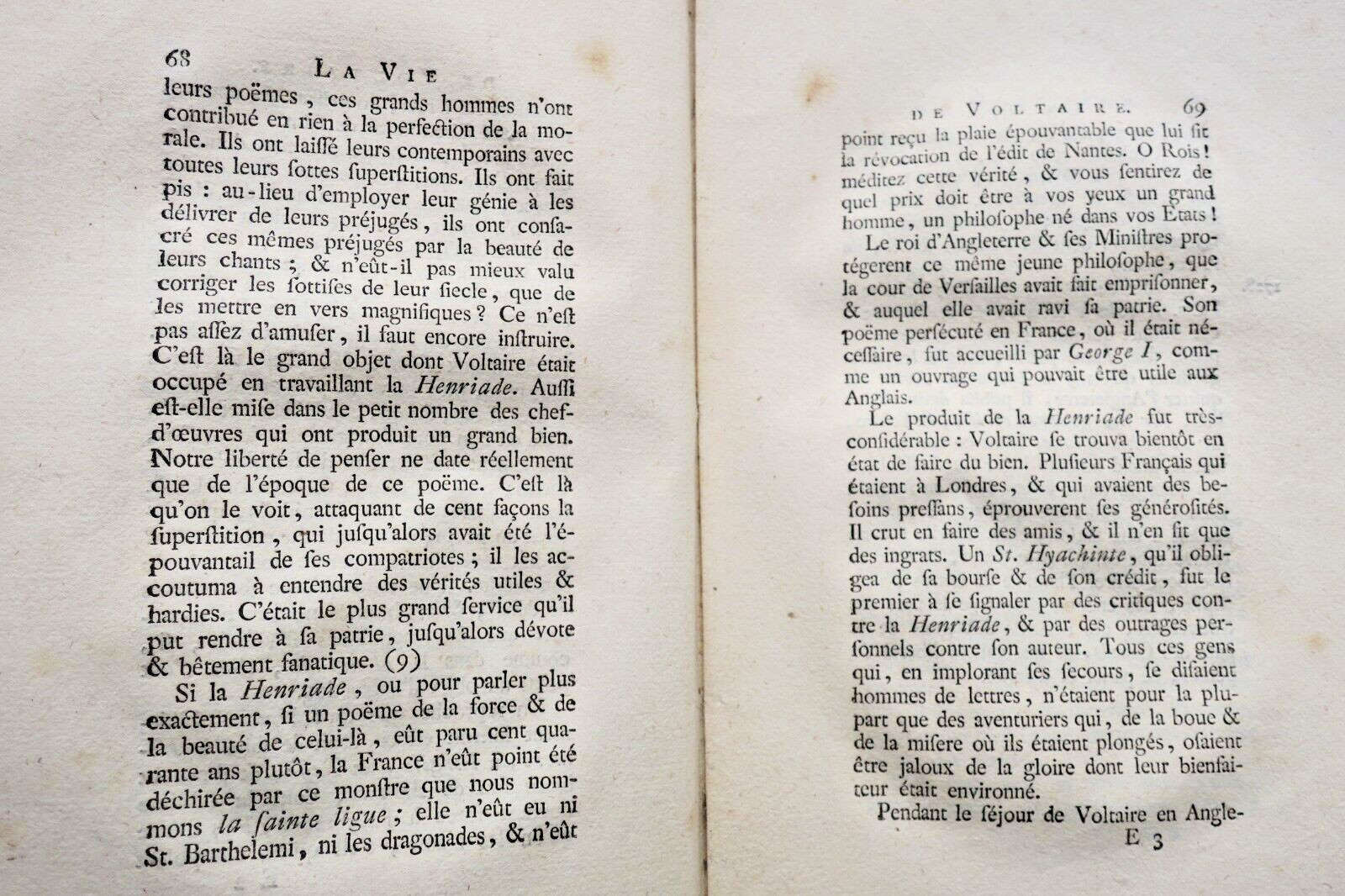 デュヴェルネ著『ヴォルテール伝』ジュネーヴ、1786年