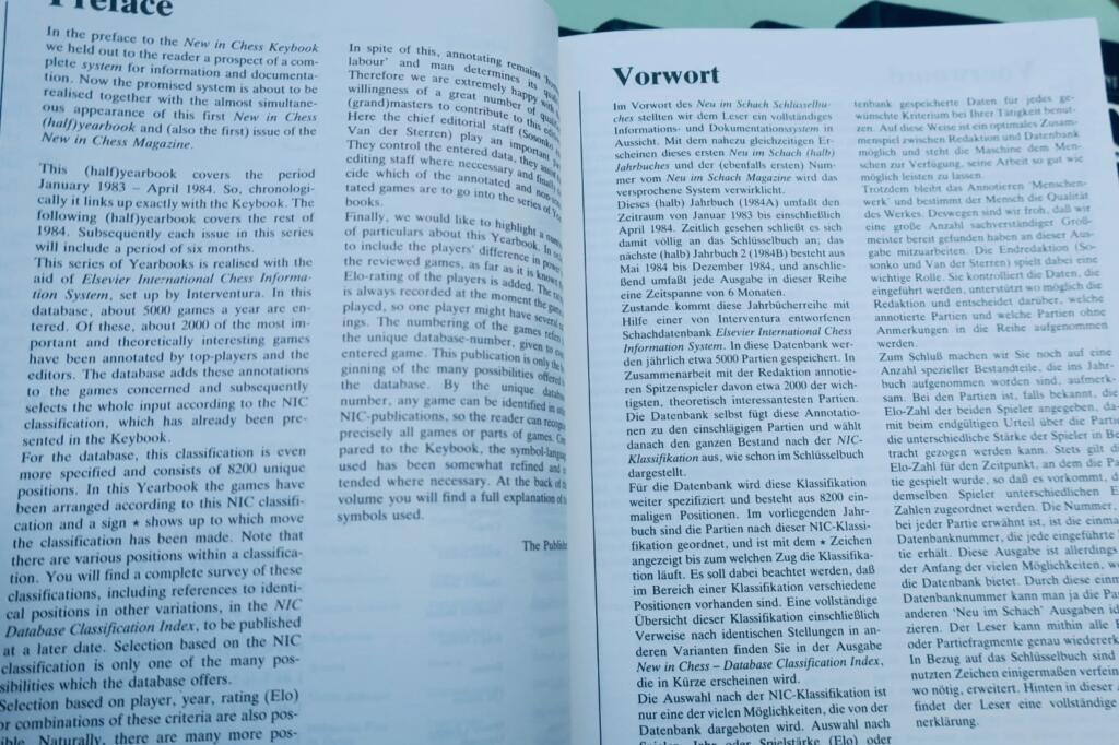 échecs New In Chess Yearbook Jahrbuch Annuaire Anuario Arsbok 1984-1988