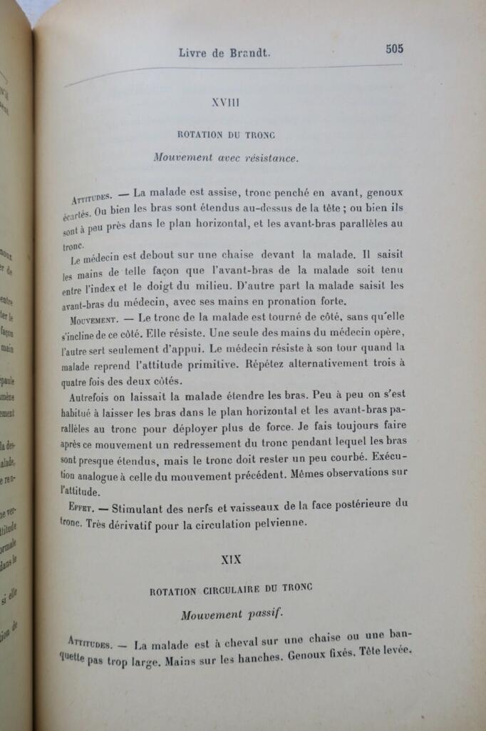 érotique Traité de kinésithérapie gynécologique (massage et gymnastique) 1897