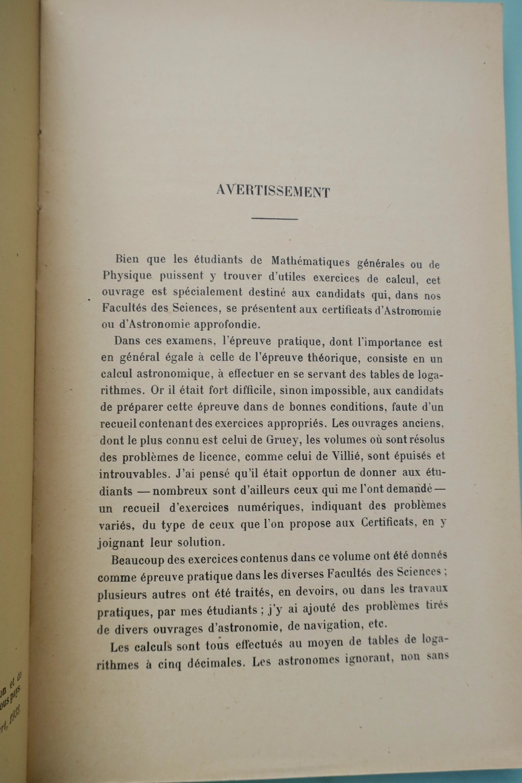 Numerische Astronomie-Übungen 1933 Humbert