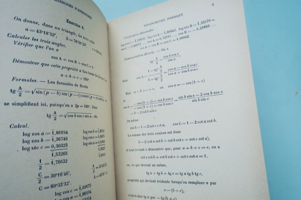 Exercices numériques d'astronomie 1933 Humbert