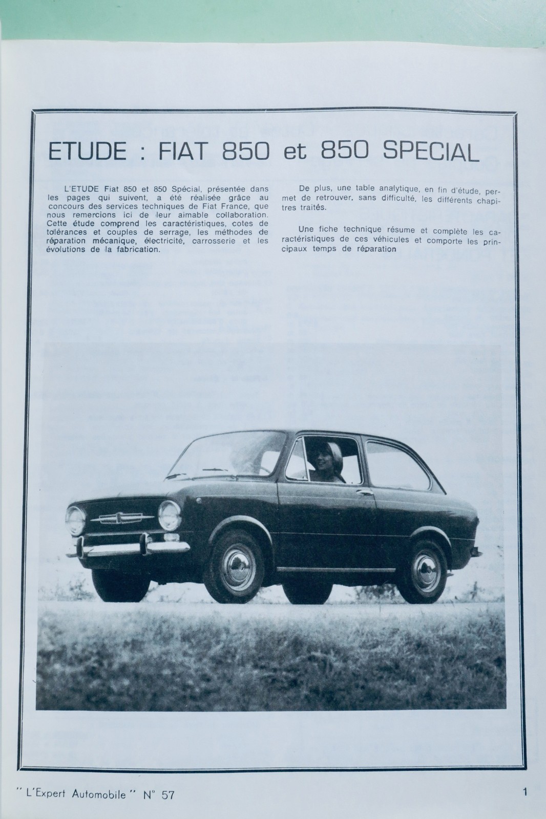 expert Automobile N° 57 : Fiat 850 et 850 Spéciale, 1970 (livre, vue 2 sur 8)