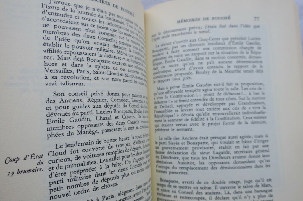 FOUCHE MEMOIRES COMPLETS ET AUTHENTIQUES DE JOSEPH FOUCHE, DUC D’OTRANTE