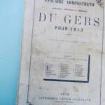 Gers 1913 Annuaire administratif, statistique, historique et commercial GERS 32 - La Librairie Antique