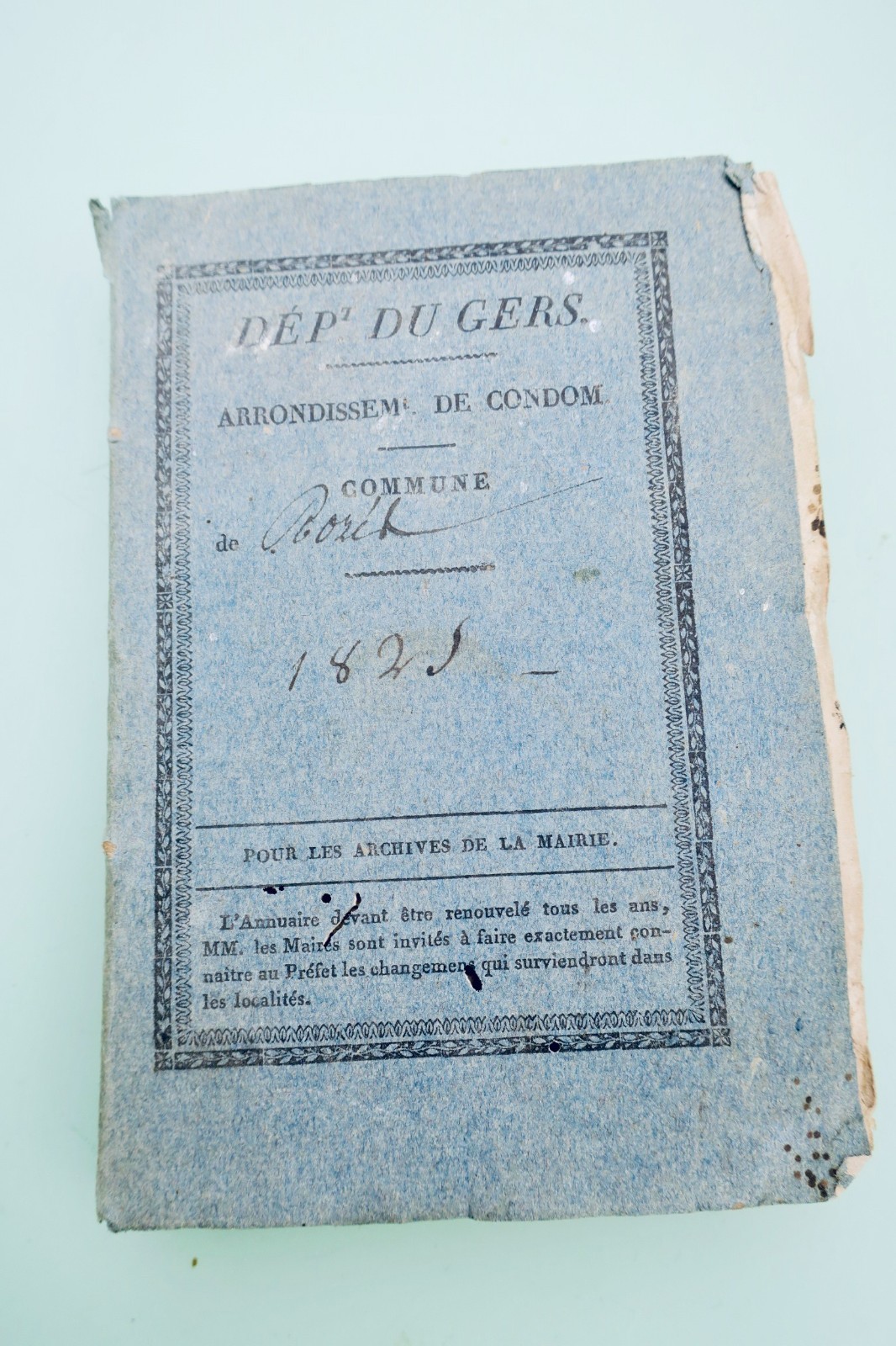 Annuaire du département du Gers, for the year 1825