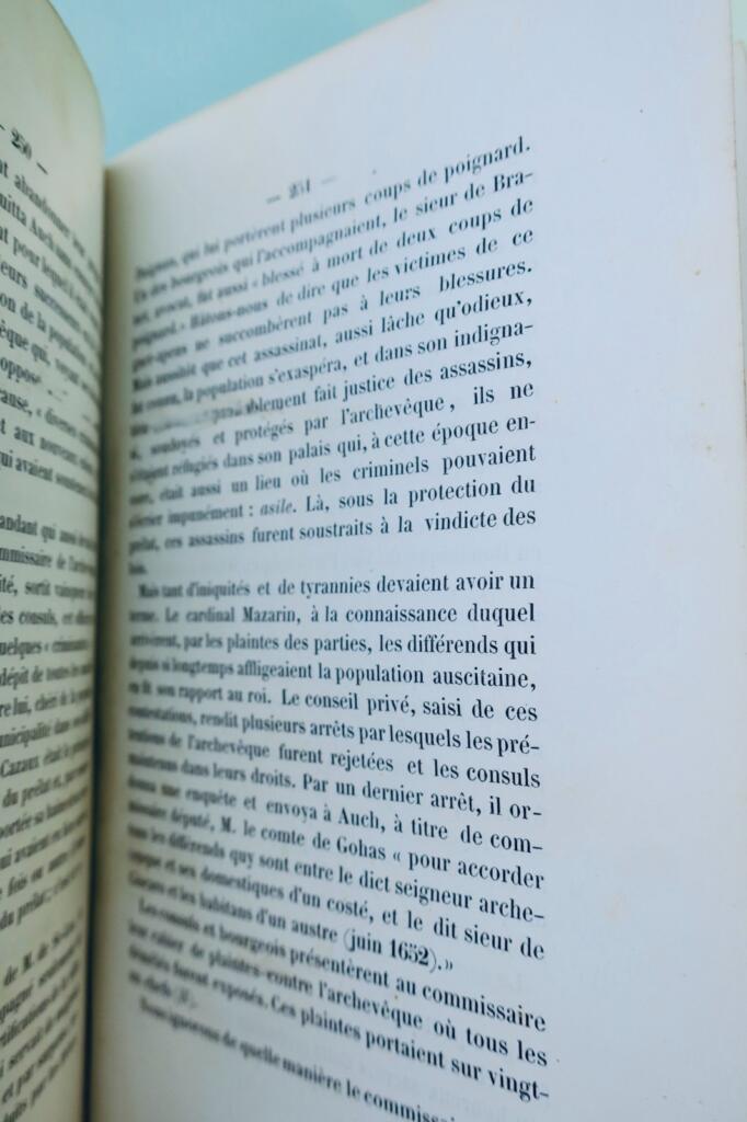 Gers 32 History of the Town of Auch from the Romans until 1789