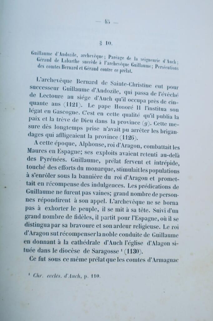 Gers 32 History of the Town of Auch from the Romans until 1789