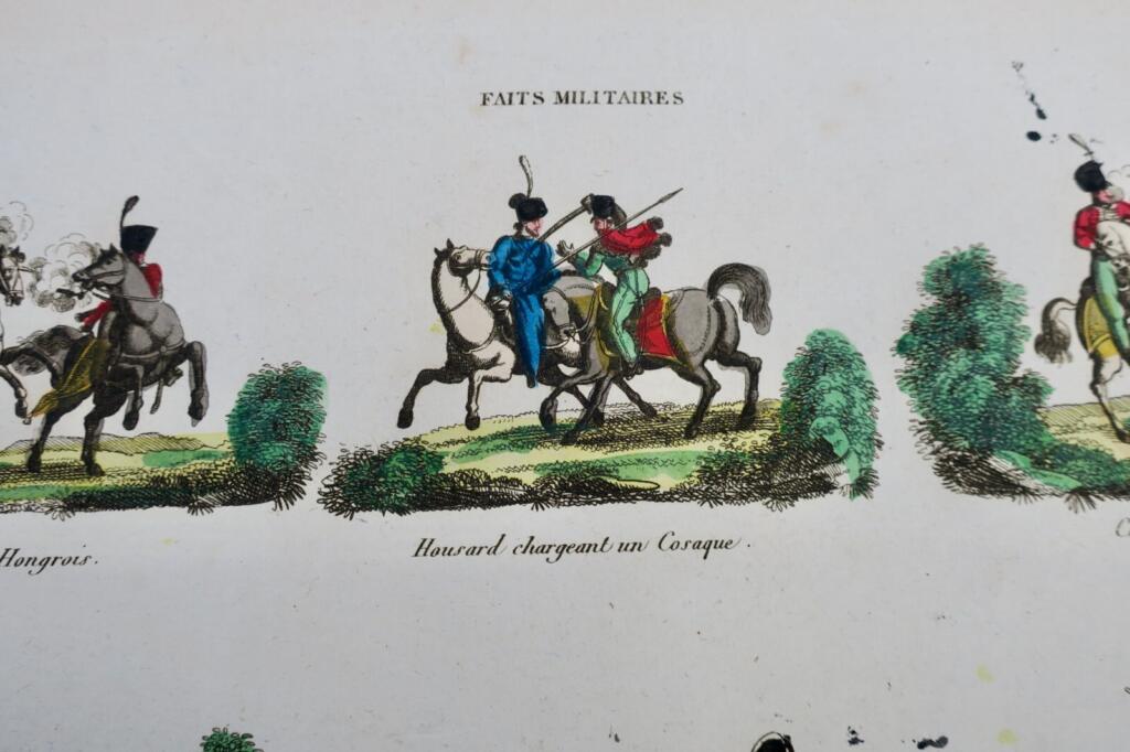Steel Engraving with Hand-Colored Design