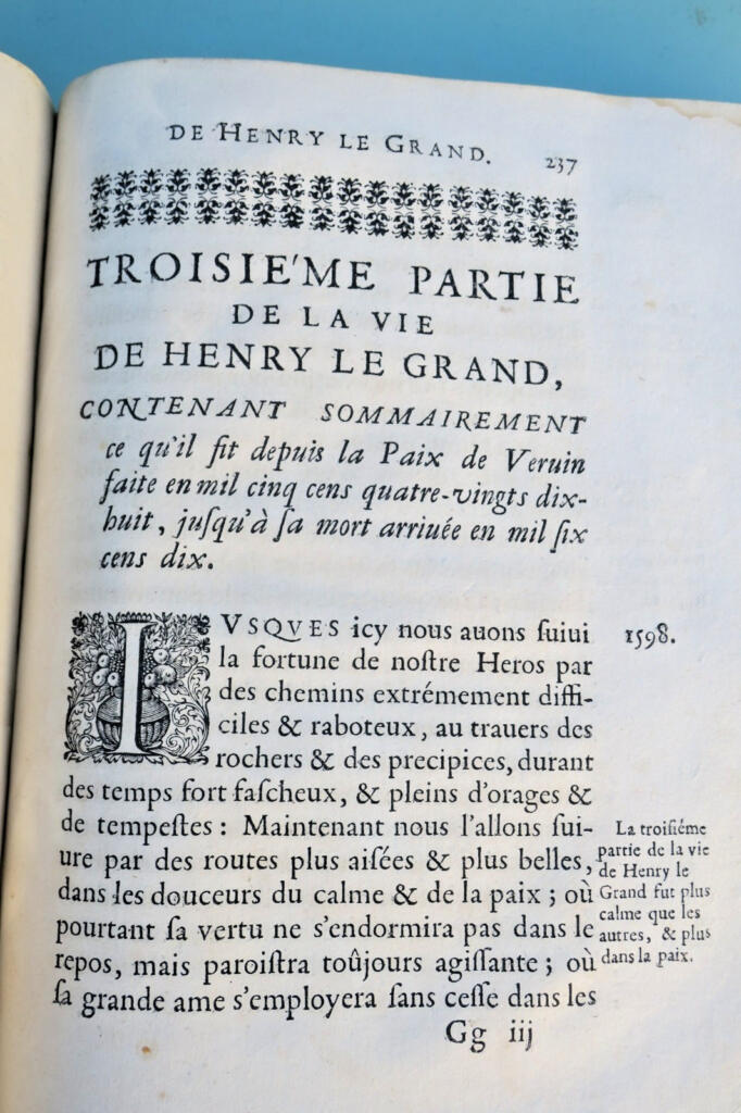 HARDOUIN de PEREFIXE Histoire du Roy Henry le Grand 1661