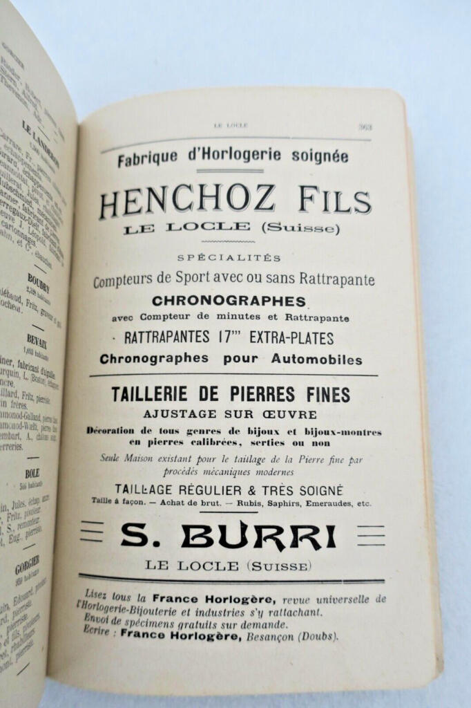 1912-13 Argus Horology & Jewelry Directory