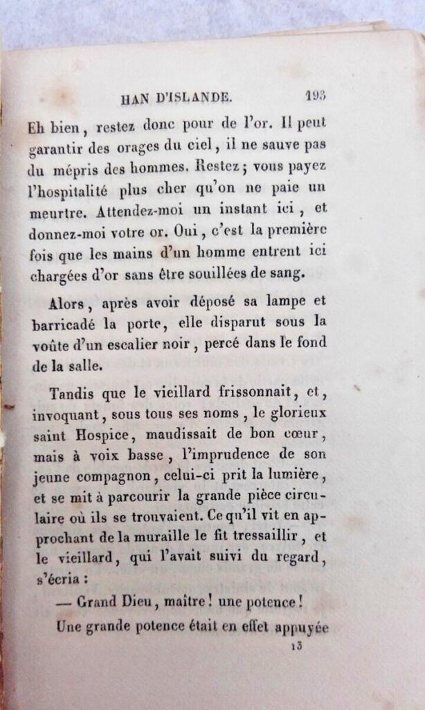 HUGO VICTOR HAN D’ISLANDE in 32 1835