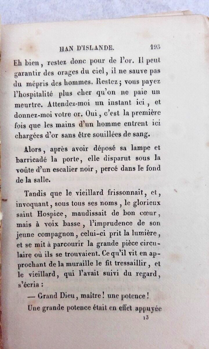Victor Hugo Hand von Island in 32° 1835