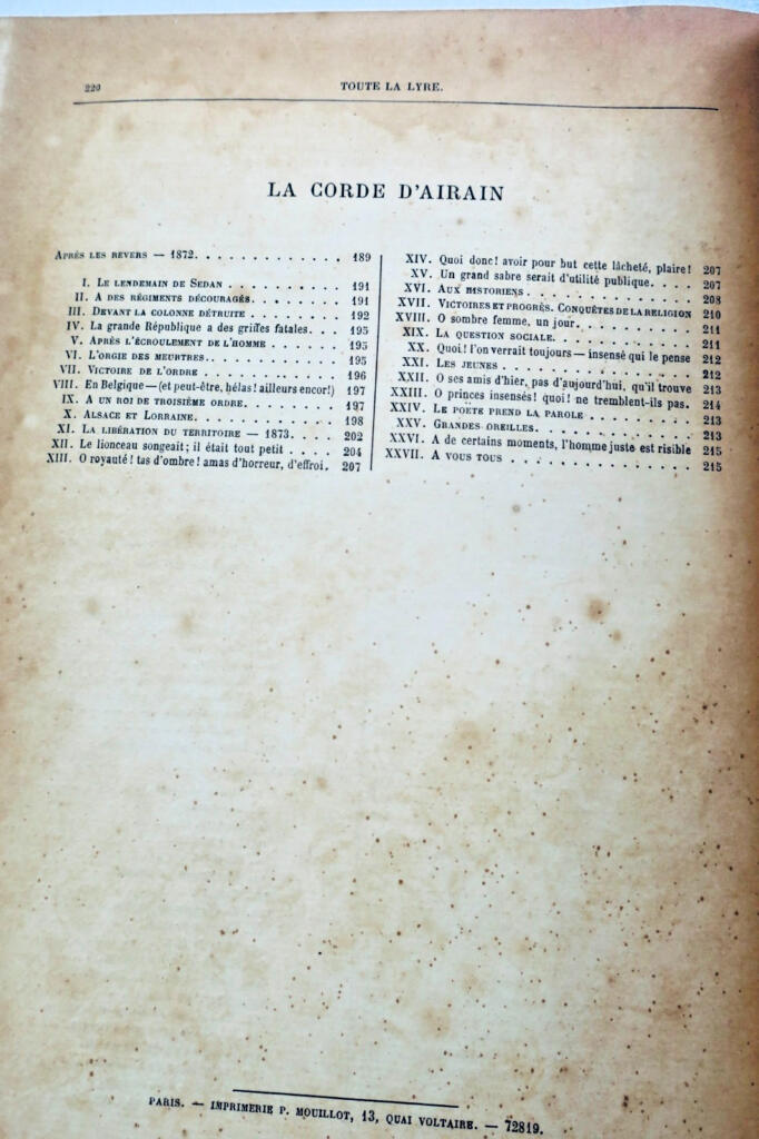 HUGO Victor Toute la lyre 1/25 sur Hollande