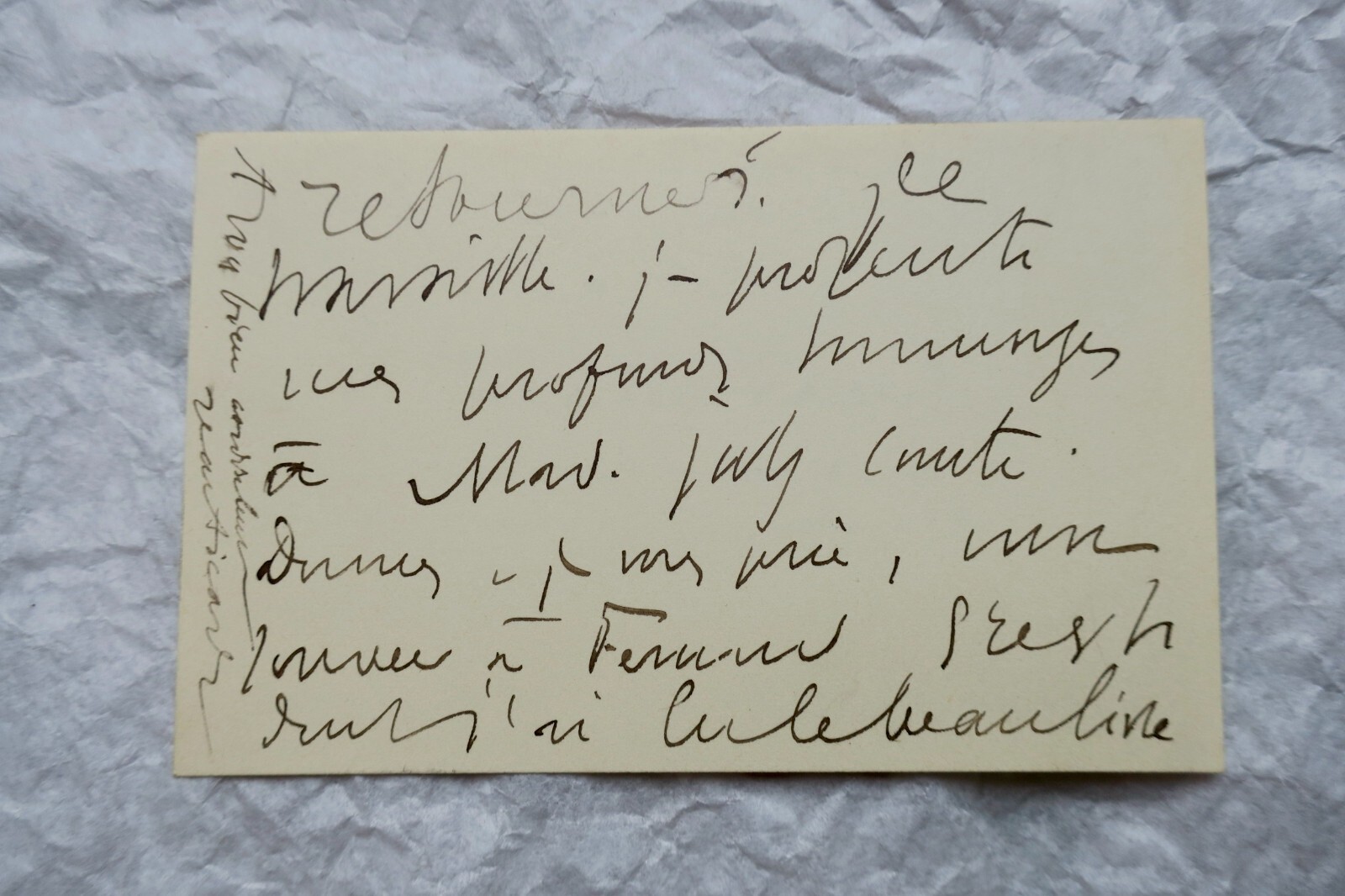 Jean Aicard Karte & handschriftlicher eigenhändiger Brief mit Unterschrift