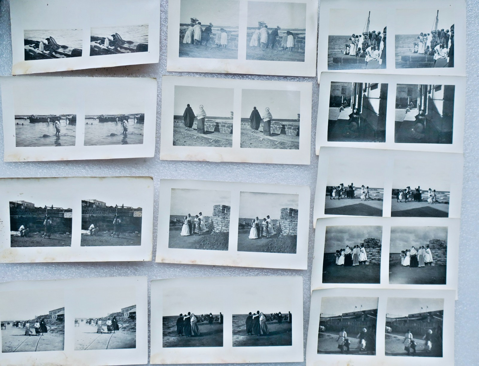 Jews in Casablanca 1911 stereoscopic cards x 13