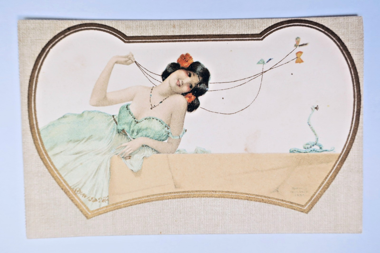 Raphael Kirchner – Die schöne Schmetterlings- und Schlangenfrau, Art Nouveau
