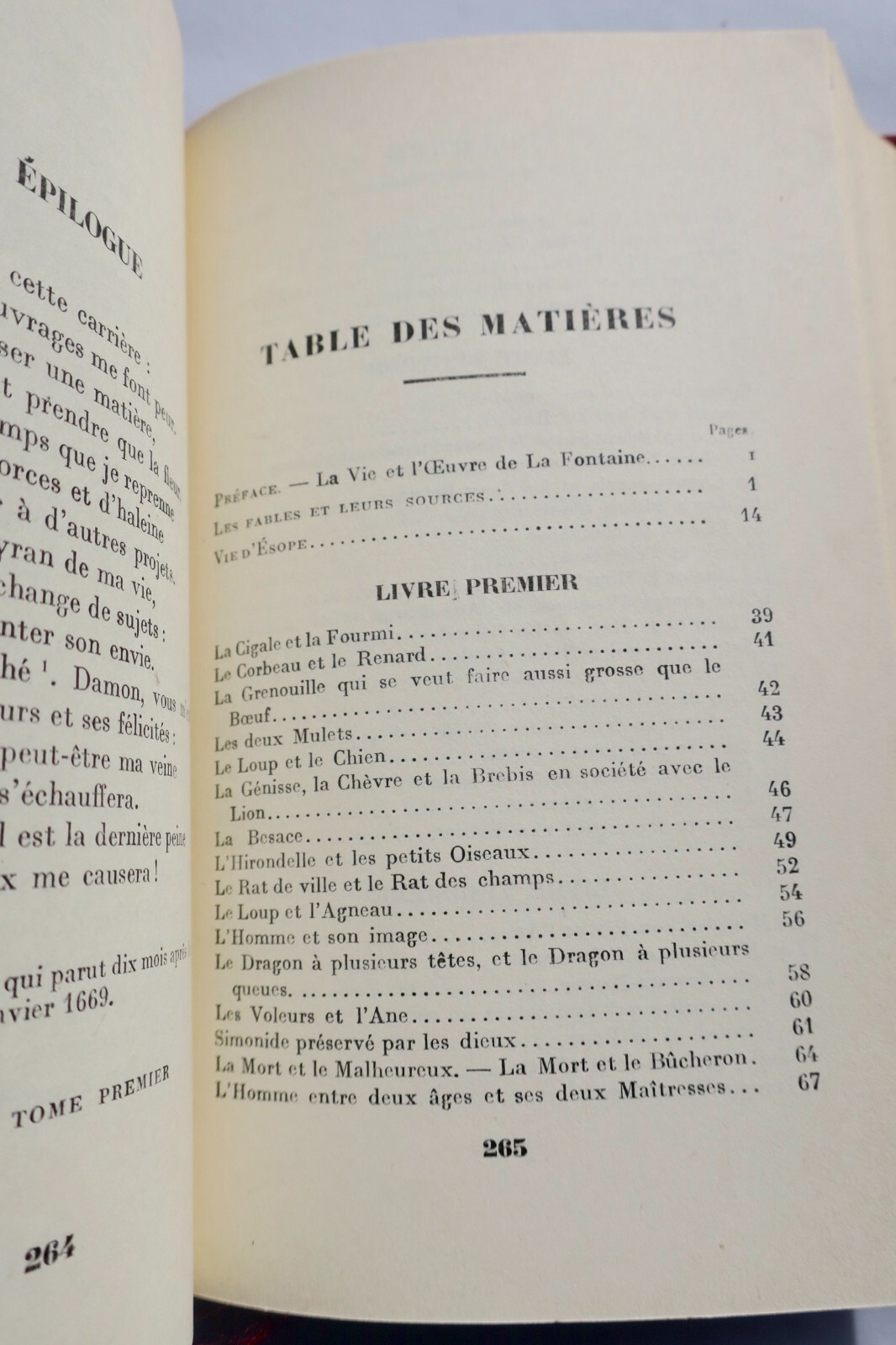 LA FONTAINE. Fabeln Plon 1930