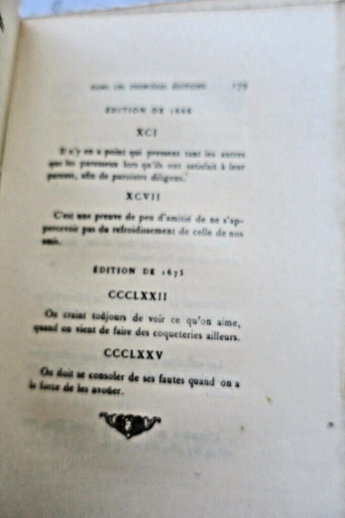 La Rochefoucauld Les Maximes de La Rochefoucauld 1881