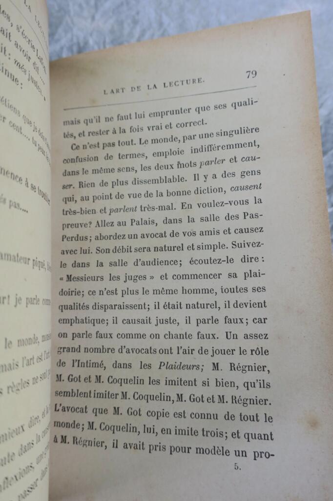 LEGOUVE Ernest L&rsquo;art de la lecture