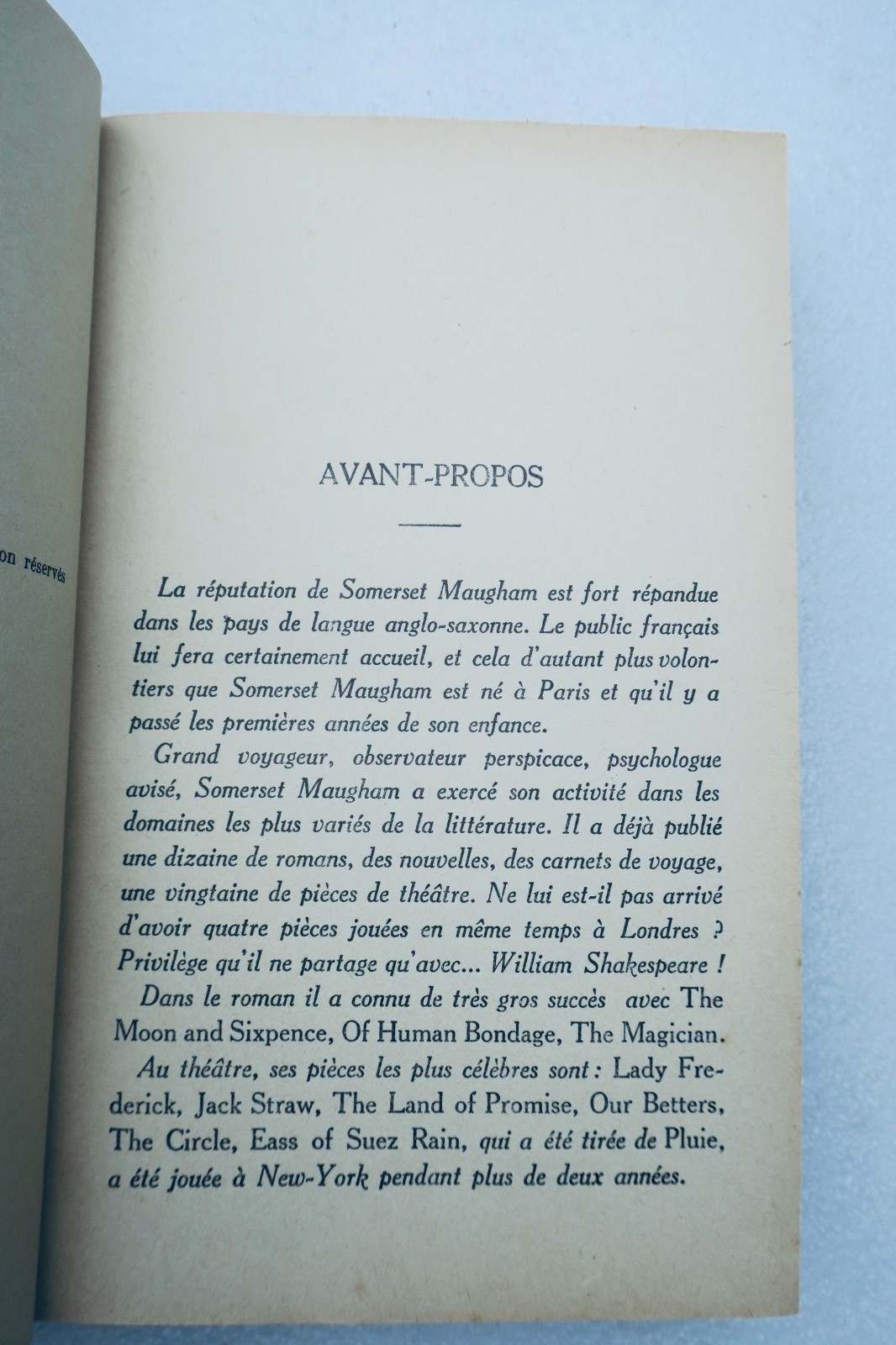 Maugham Somerset: Der Archipel der Sirenen, 1932
