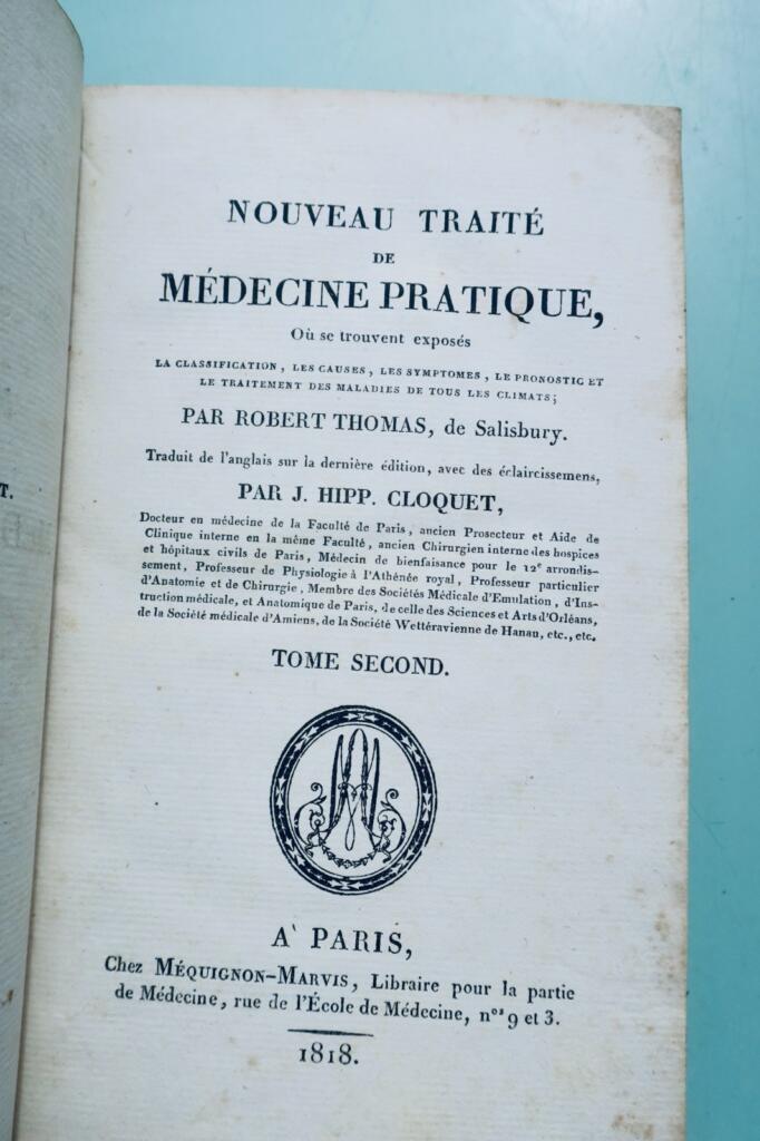 医学 实用医学论述 Cloquet 1818