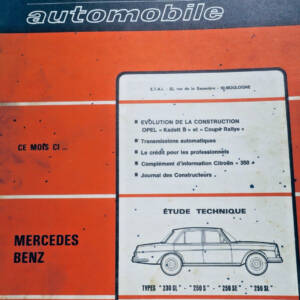 Mercedes Benz 230 SL 250 SE Revue technique automobile n°267-268 1968