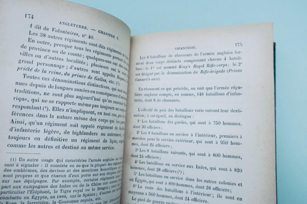 militaria L’état militaire des principales puissances étrangères 1886