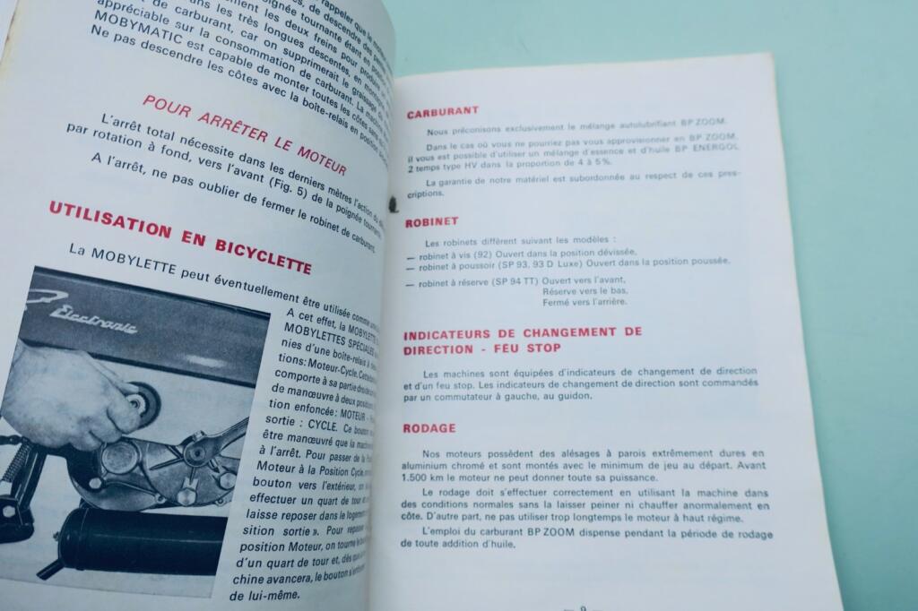 Mobylette 92 & spéciales: Funktion, Schmierung, Wartung 1973