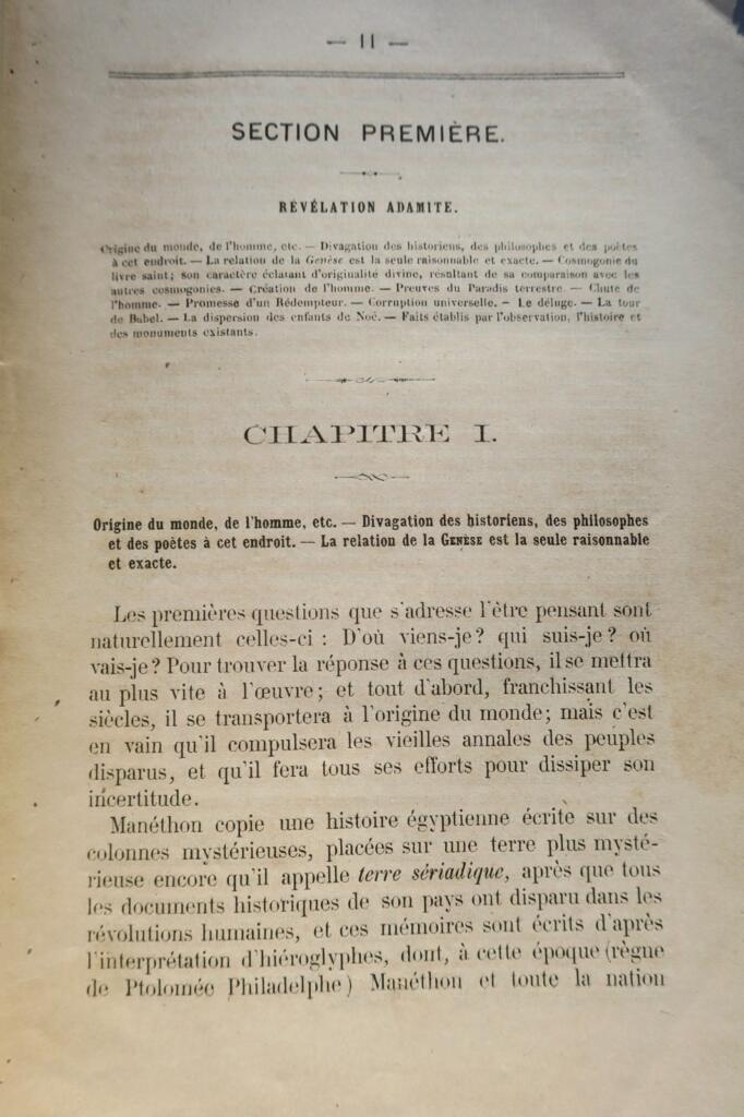 MONDE ECLAIRE PAR LA REVELATION 1863