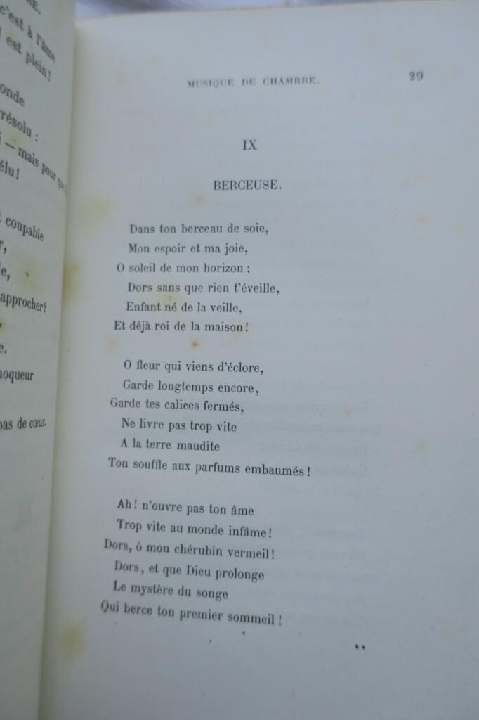 MUSIQUE DE CHAMBRE. POESIES.1868