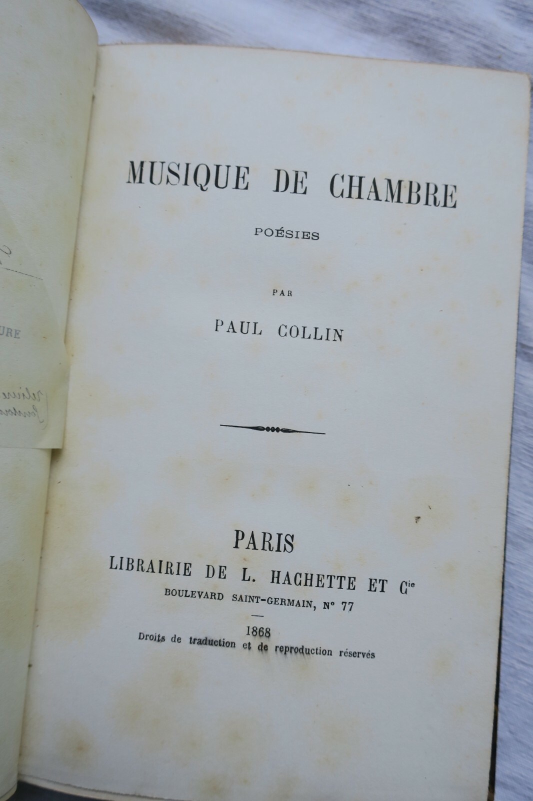 MUSIQUE DE CHAMBRE. POESIES.1868 – Image 6