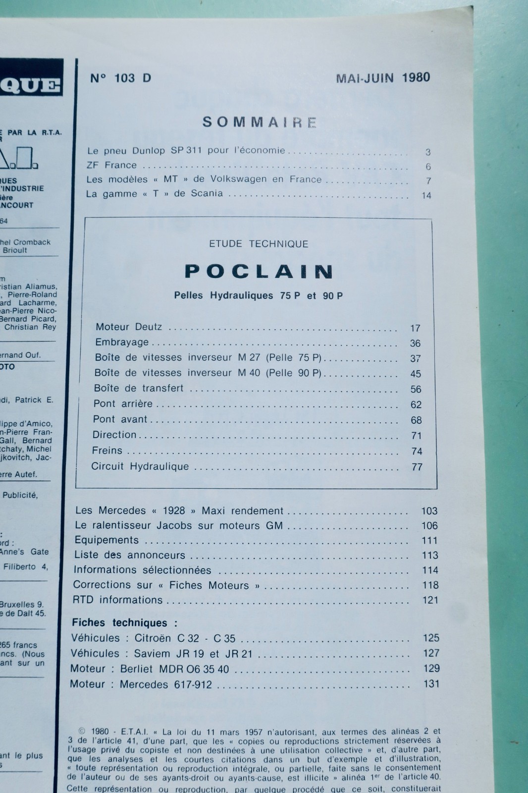 Pelles 75P 90P Revue Technique TP Deutz Poclain hydrauliques Deutz, 1980 (livre, vue 2 sur 9)
