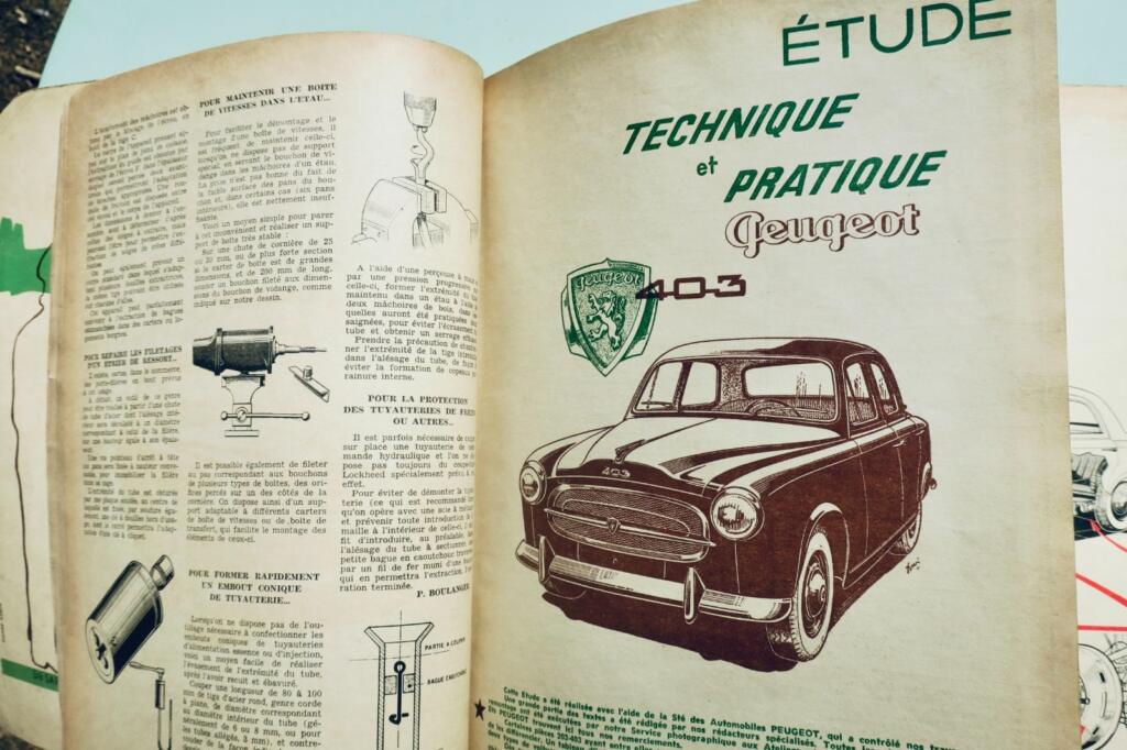 PEUGEOT 403 REVUE TECHNIQUE AUTOMOBILE n° 118 1956 MERCEDES 180 et 300 Aronde