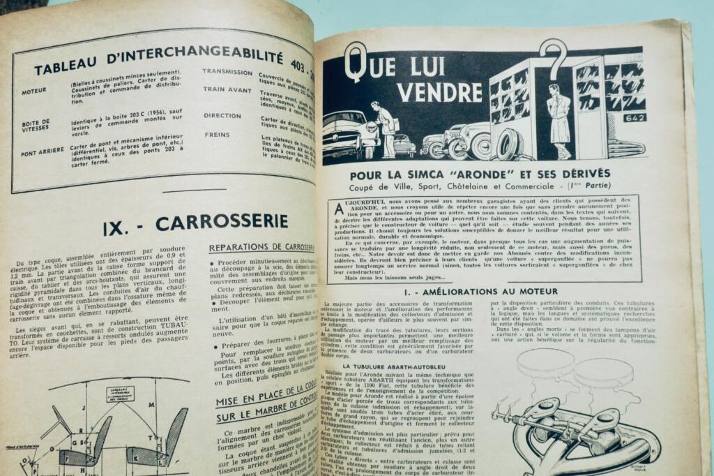 PEUGEOT 403 REVUE TECHNIQUE AUTOMOBILE n° 118 1956 MERCEDES 180 et 300 Aronde