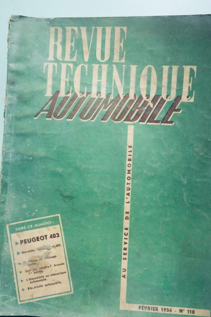 PEUGEOT 403 REVUE TECHNIQUE AUTOMOBILE n° 118 1956 MERCEDES 180 et 300 Aronde