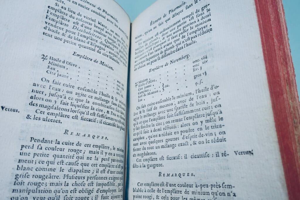 pharmacie ELEMENS DE PHARMACIE THEORIQUE ET PRATIQUE 1769