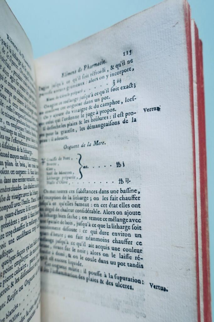 pharmacie ELEMENS DE PHARMACIE THEORIQUE ET PRATIQUE 1769