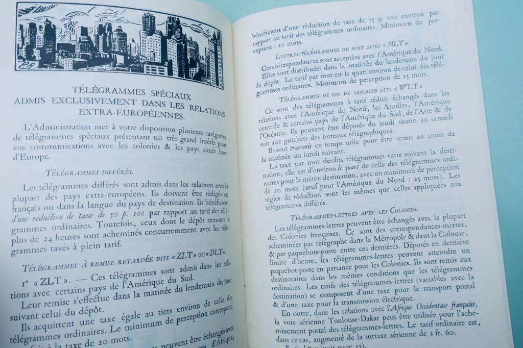 PTT ministère des PTT télégraphiez 1930