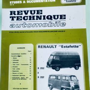 Renault Estafette R 2132 à R 2137 Revue technique automobile 1984