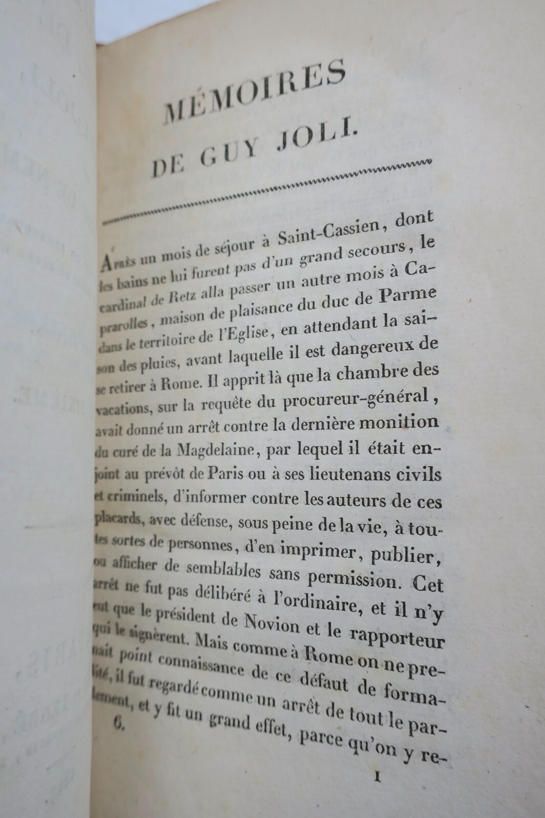 Cardinal de Retz, *Mémoires*, 1817