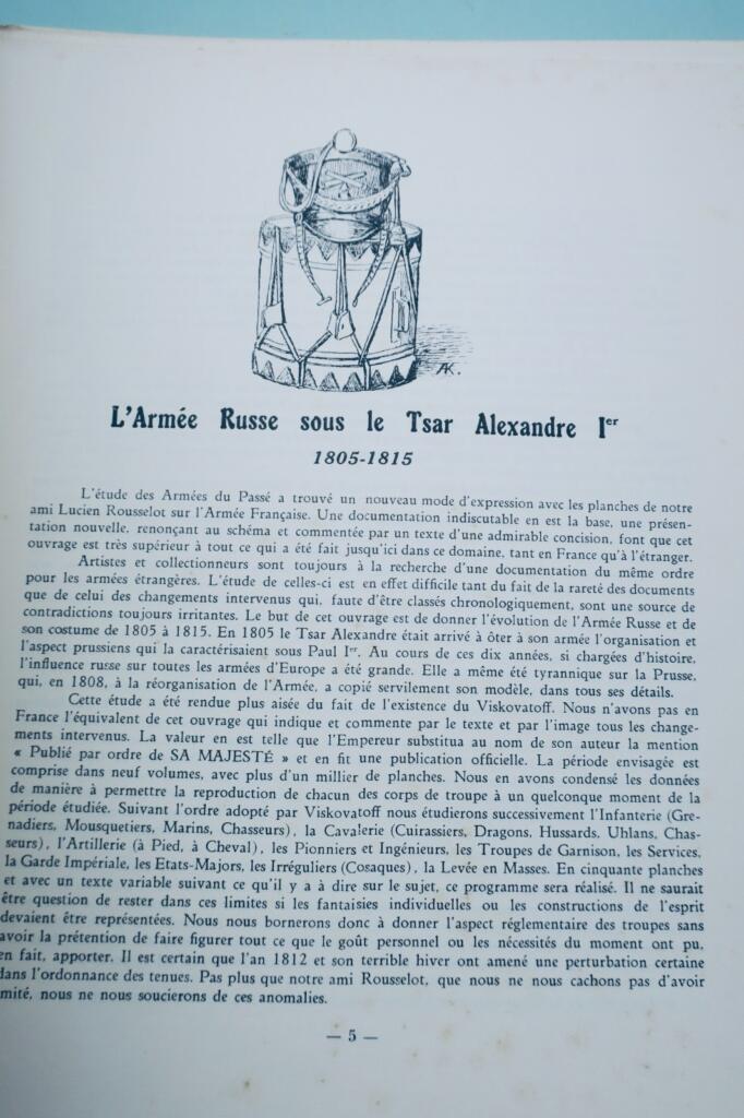 Russie Gayda L’armée russe sous le Tsar Alexandre 1er de 1805 à 1815