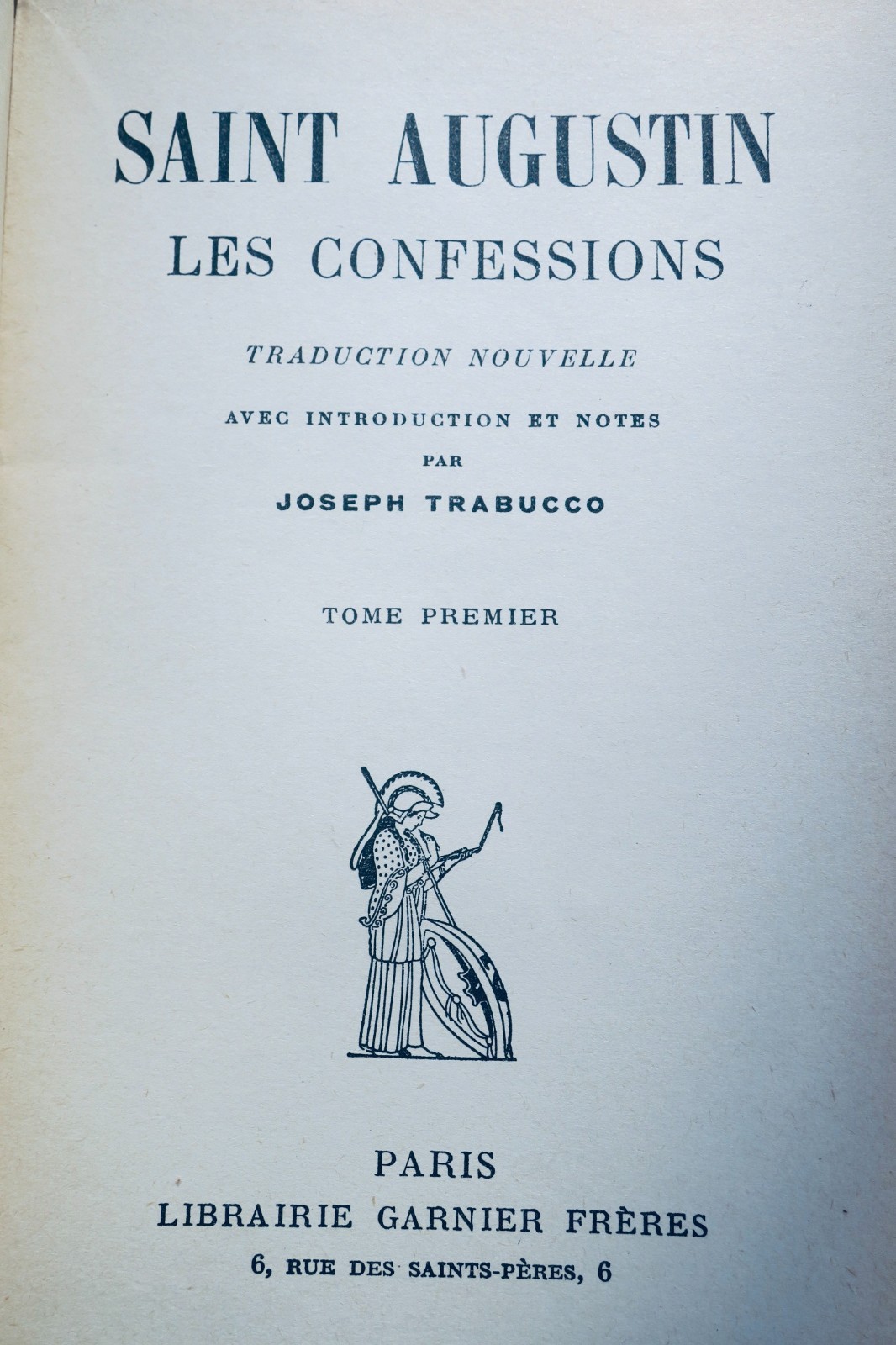 圣奥古斯丁 著,J. 特拉布科《忏悔录》1950年版