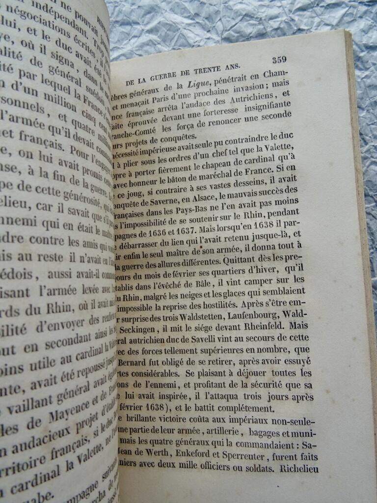 SCHILLER HISTOIRE DE LA GUERRE DE TRENTE ANS 1841