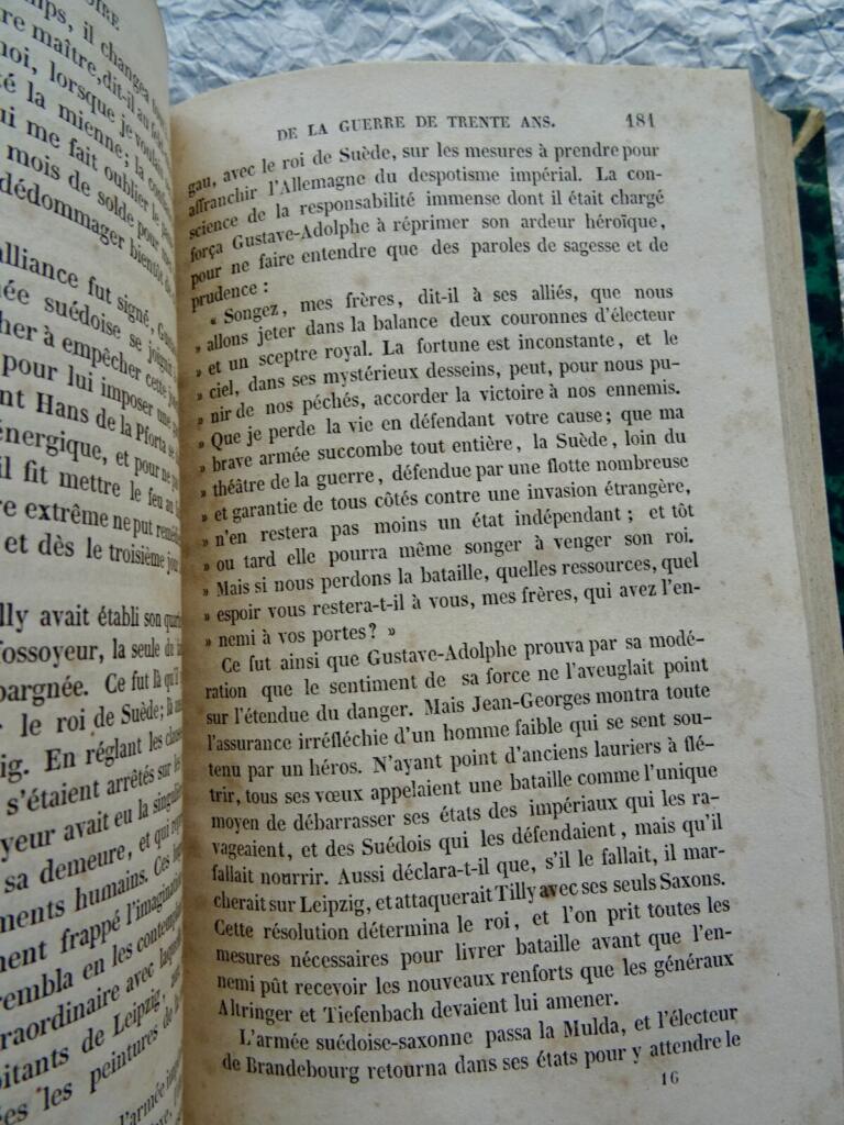 SCHILLER HISTOIRE DE LA GUERRE DE TRENTE ANS 1841