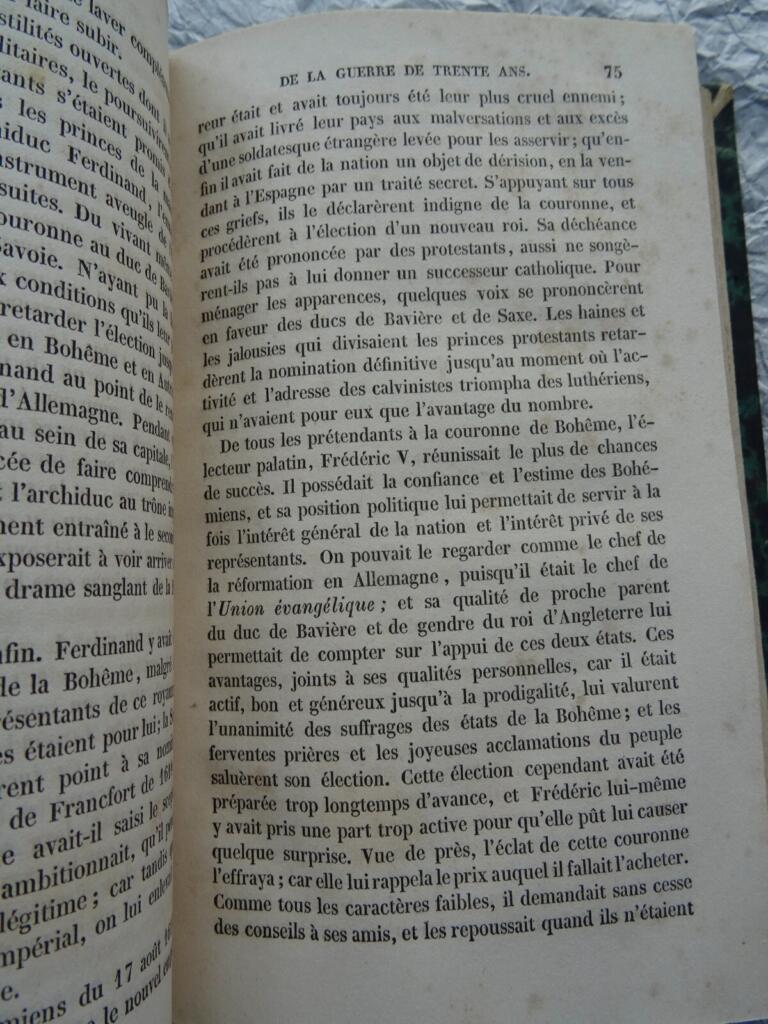 SCHILLER HISTOIRE DE LA GUERRE DE TRENTE ANS 1841