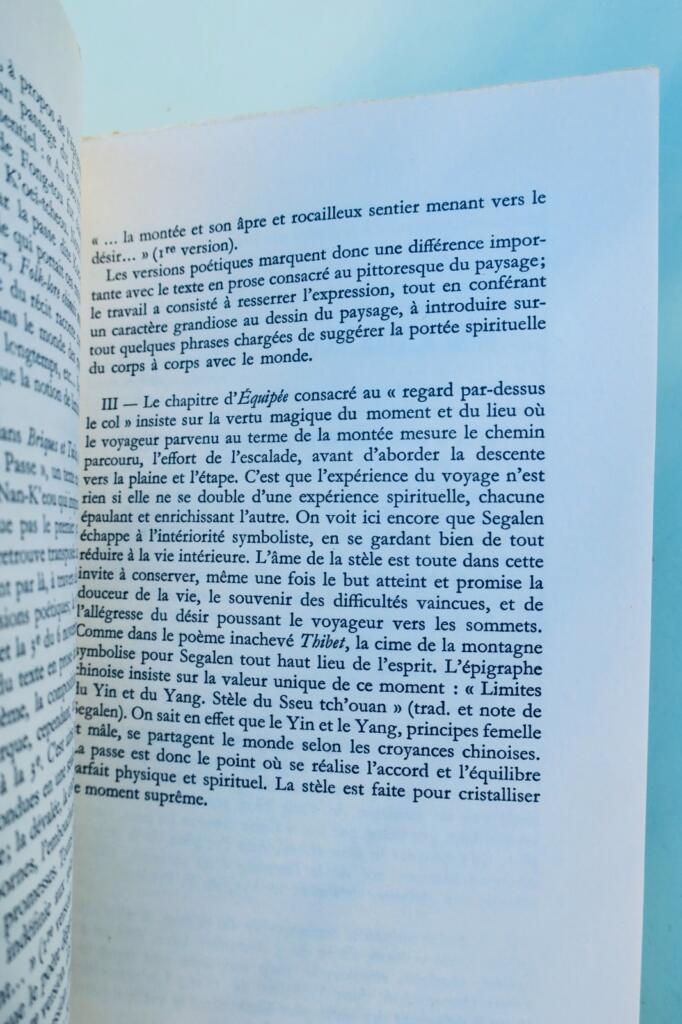 SEGALEN, Victor Stèles. 评注版