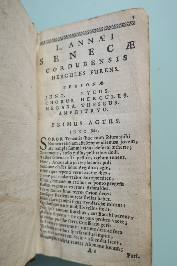 塞内加 annaei Senecae et aliorum tragoediae 袖珍本 1628年