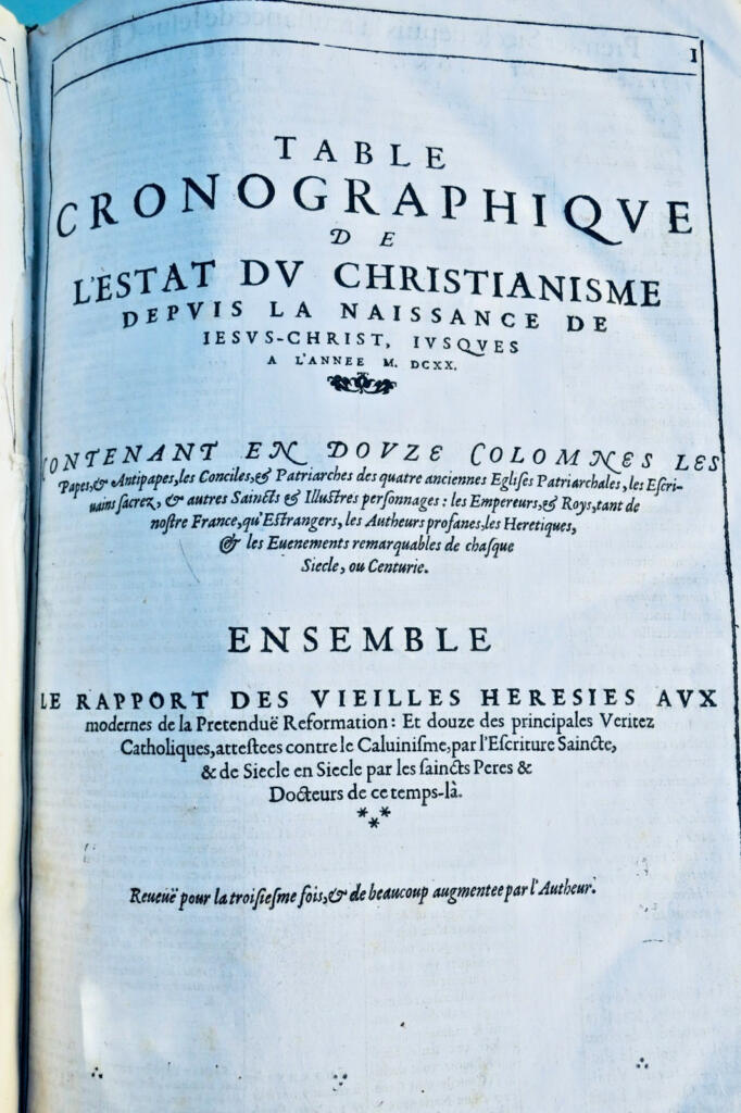 table chronographique de l’estat du christianisme 1621
