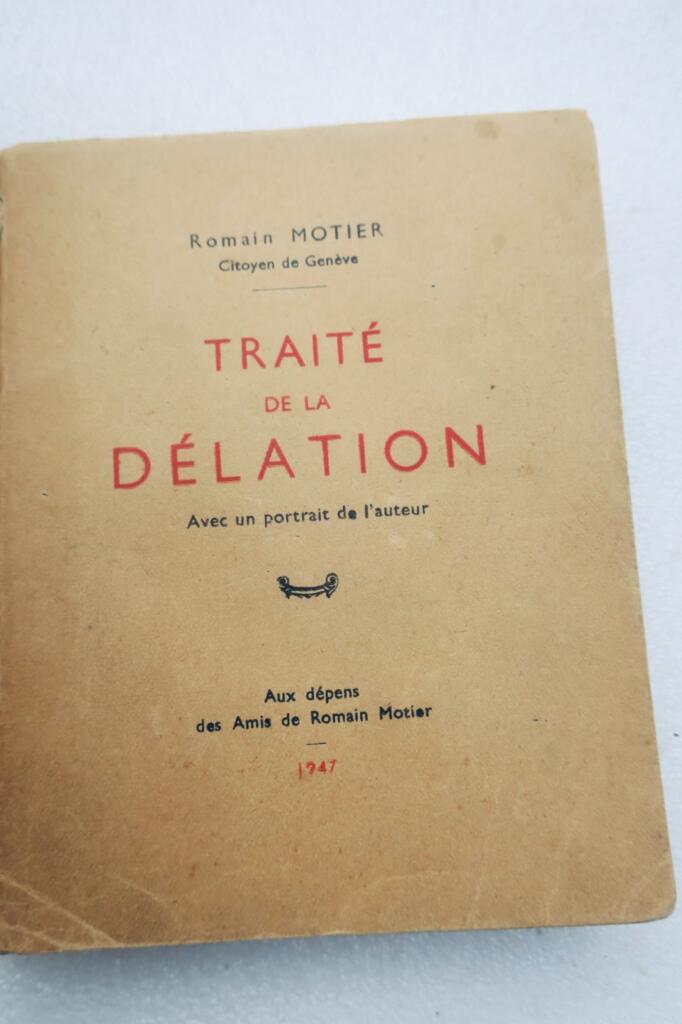 Traktat über die Denunziation von Romain Motier, Bürger von Genf