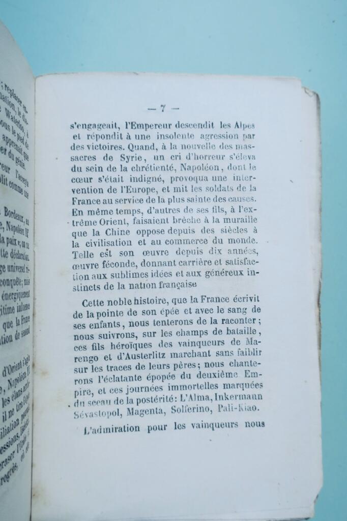 Triomphes de l'Empire by E. Muraour 1861 chapbook